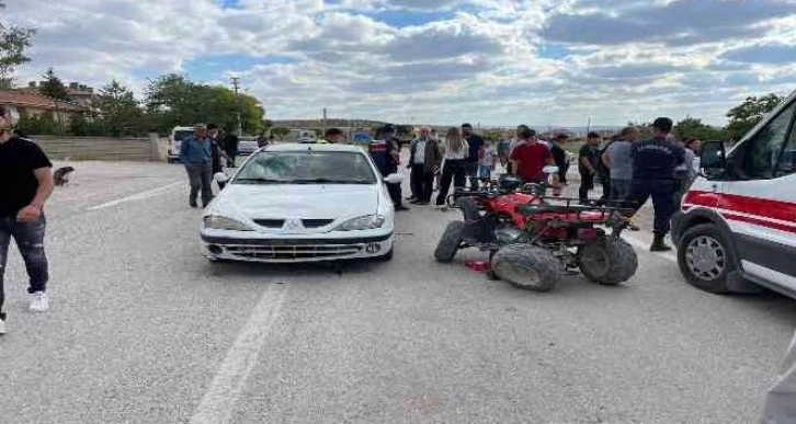 Konya’da ATV motor ile otomobil çarpıştı: 2 yaralı