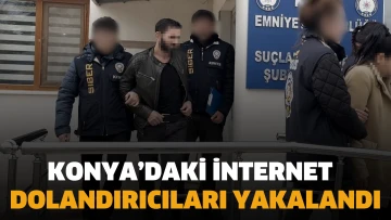 Konya’da internetten vatandaşları dolandırdığı iddiasıyla 1’i kadın 4 kişi yakalandı