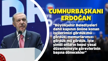 Cumhurbaşkanı Erdoğan'dan belediyelere operasyon hazırlığı. Konuşmasında ilk sinyali verdi