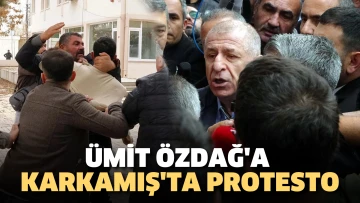 Ümit Özdağ'a Karkamış'ta protesto