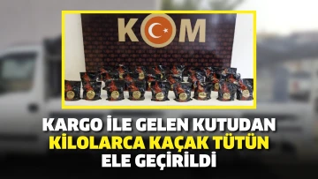 Konya’da polis operasyonu! Kargo ile gelen kutudan kilolarca kaçak tütün ele geçirildi