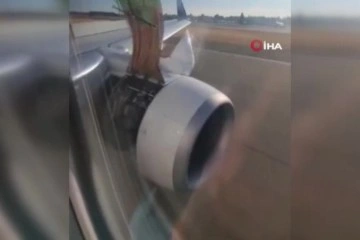 ABD'de yolcu uçağının motoru kaplayan metal paneli koptu