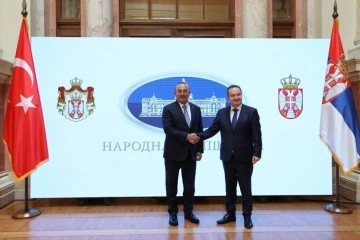 Bakan Çavuşoğlu, Sırbistan Ulusal Meclis Başkanı İvica ile görüştü