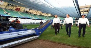 Başkan Altay Büyükşehir Stadyumu’nda hibrit çim çalışmalarının başladığını açıkladı
