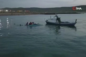 Beykoz’da 9 kişinin bindiği tekne alabora oldu, denizde can pazarı yaşandı