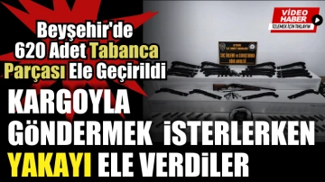 Beyşehir'de Kargoyla gönderilmek istenen 20 ruhsatsız pompalı tüfek ele geçirildi