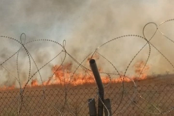 Bingöl’de eğitim atışı sırasında yangın çıktı: Yaklaşık 10 dönümlük alan kül oldu