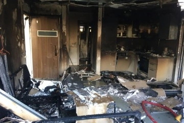 Bodrum'da ikamet yangını panikletti