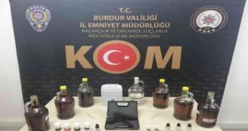 Burdur’da el yapımı alkol satan şahıs yakalandı