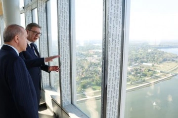 Cumhurbaşkanı Erdoğan, Belgrad Kulesi’ni ziyaret etti
