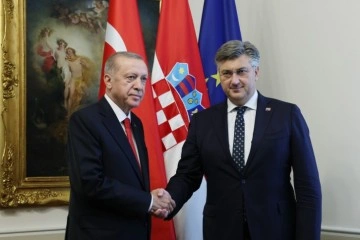Cumhurbaşkanı Erdoğan, Hırvatistan Başbakanı Plenkoviç'i kabul etti