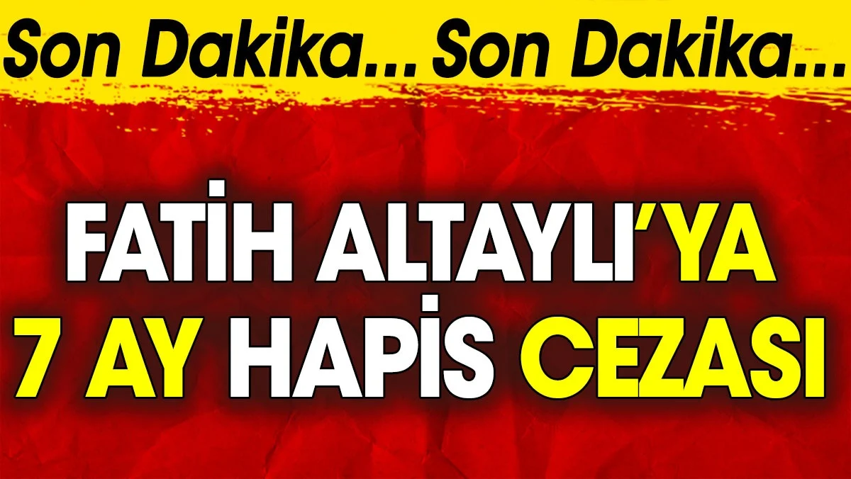 Fatih Altaylı'ya 7 ay hapis cezası