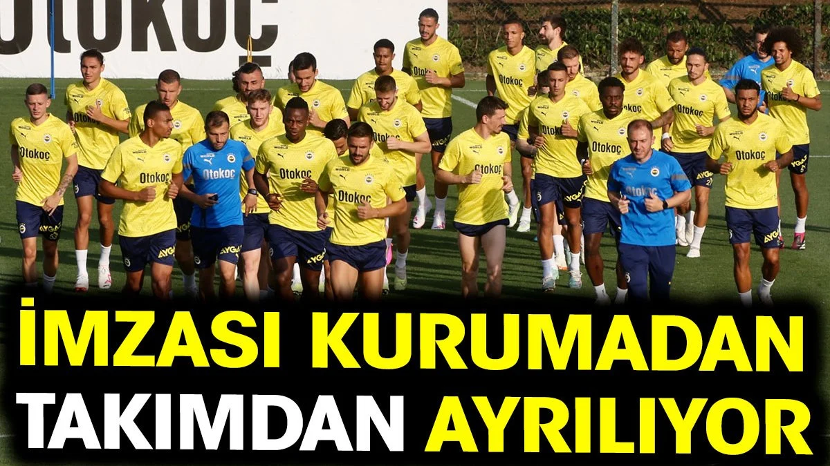 Fenerbahçe'de flaş ayrılık. Maça çıkmadan takıma veda ediyor