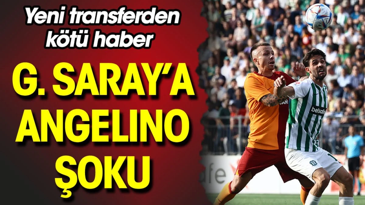 Galatasaray'da Angelino sakatlandı