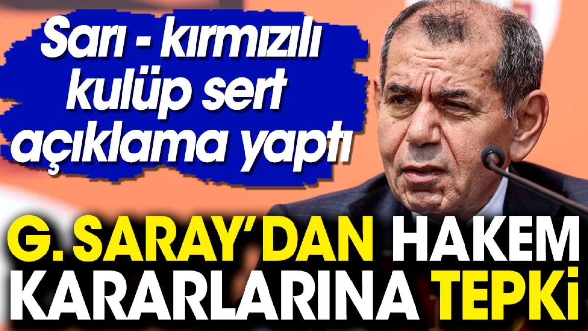 Galatasaray'dan çok sert açıklama: TFF’nin VAR kayıtlarını açıklamadan bu karmaşadan kurtulması mümkün değildir