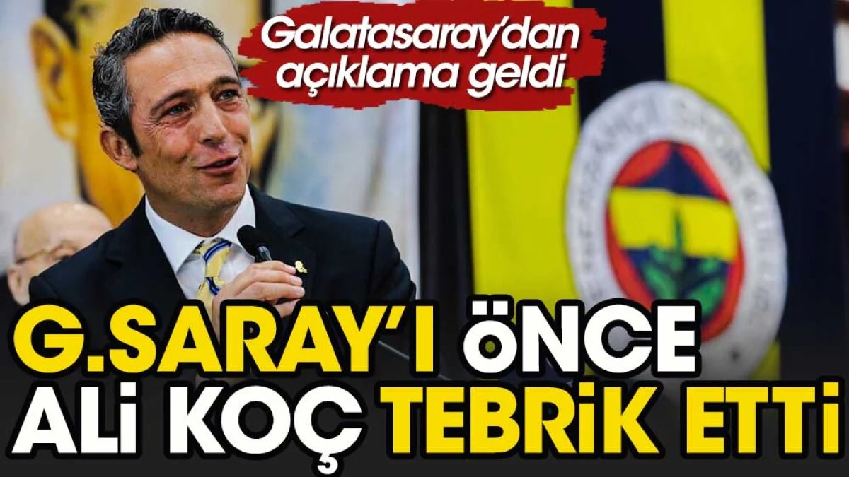 'Galatasaray'ı önce Ali Koç tebrik etti. Tebrik etmeyip ne yapacaklar'