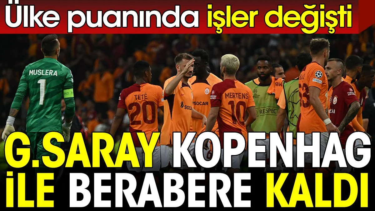 Galatasaray Şampiyonlar Ligi'nde berabere kaldı. Ülke puanında durum değişti