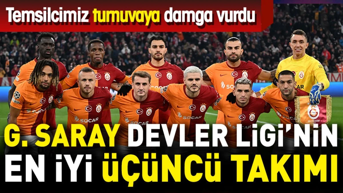Galatasaray Şampiyonlar Ligi'nin en iyi üçüncü takımı oldu