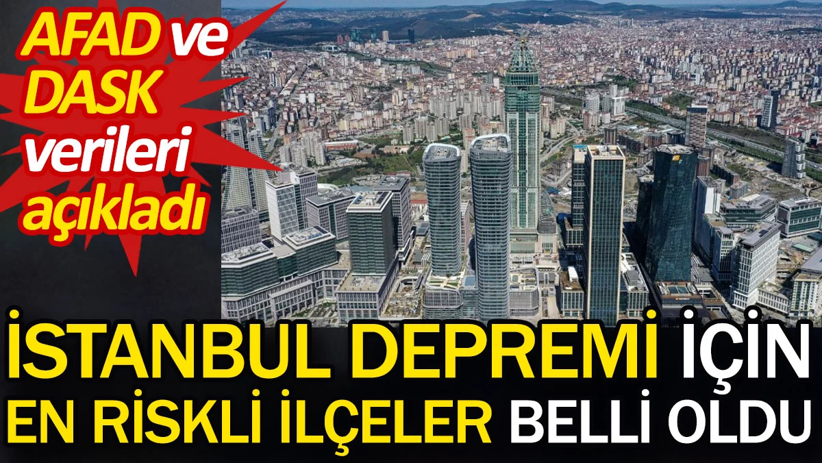 İstanbul depremi için en riskli ilçeler belli oldu. AFAD ve DASK verileri açıkladı