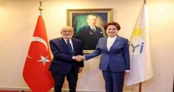 İYİ Parti Genel Başkanı Akşener, Saadet Partisi Genel Başkanı Karamollaoğlu görüştü