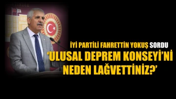 İYİ Partili Fahrettin Yokuş sordu ‘Ulusal Deprem Konseyi’ni neden lağvettiniz?’