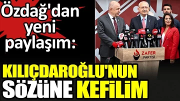 'Kılıçdaroğlu'nun sözüne kefilim' Ümit Özdağ'dan yeni paylaşım