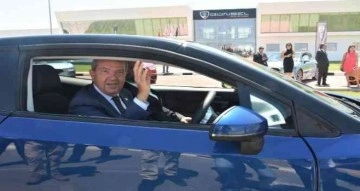 KKTC Cumhurbaşkanı Tatar milli otomobil GÜNSEL ile test sürüşü yaptı