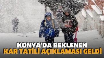 Konya'da Kar Yağışı Sonrası Okullar Tatil Edildi
