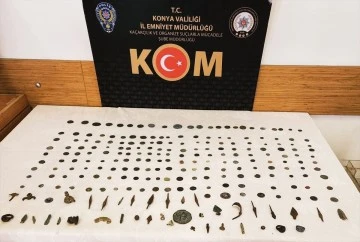 Konya'da tarihi eser kaçakçılığı operasyonunda 3 şüpheli yakalandı