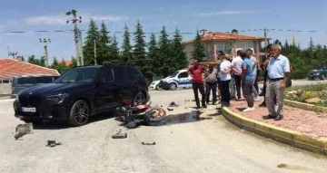 Konya’da cip ile motosiklet çarpıştı: 2 ağır yaralı