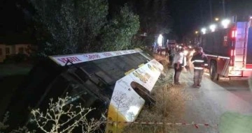 Malatya'da yolcu otobüsü yan yattı: 4 yaralı
