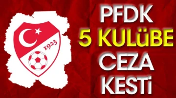 PFDK'dan ceza yağdı. 5 kulübe para cezası