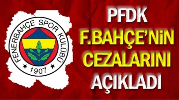 PFDK Fenerbahçe'nin cezalarını açıkladı