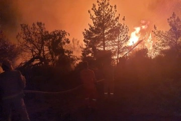 Soma'daki orman yangınının etrafı çevrildi