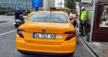 Taksim’de taksi ve dolmuşlar denetlendi, kurallara uymayanlara ceza yağdı