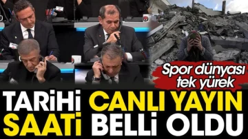 Tarihi deprem canlı yayınının saati açıklandı. Türk sporunun devleri telefon başında olacak