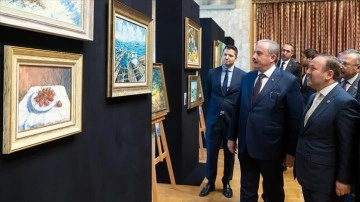 TBMM Başkanı Şentop, AK Parti'li Öztürk'ün resim sergisini açtı