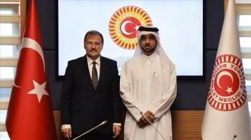 TBMM İnsan Haklarını İnceleme Komisyonu Başkanı Çavuşoğlu, Katar heyetini kabul etti